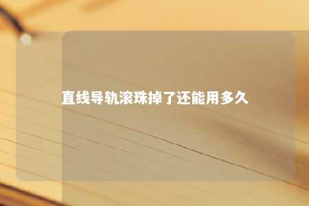 直线导轨滚珠掉了还能用多久 