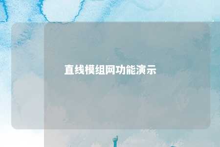 直线模组网功能演示 