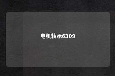 电机轴承6309 