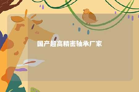 国产超高精密轴承厂家 