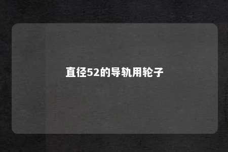 直径52的导轨用轮子 