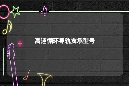 高速循环导轨支承型号 